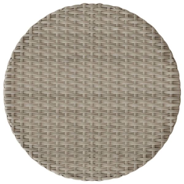 Бистро комплект с възглавници 3 части светлосив полиратан