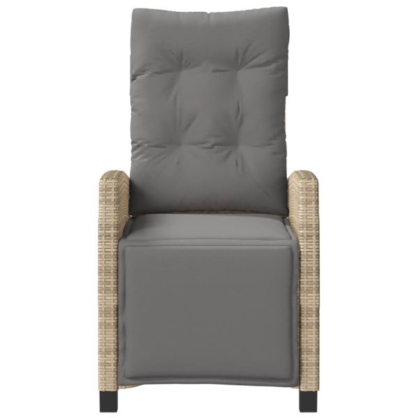 Бистро комплект с възглавници 3 части бежов микс полиратан