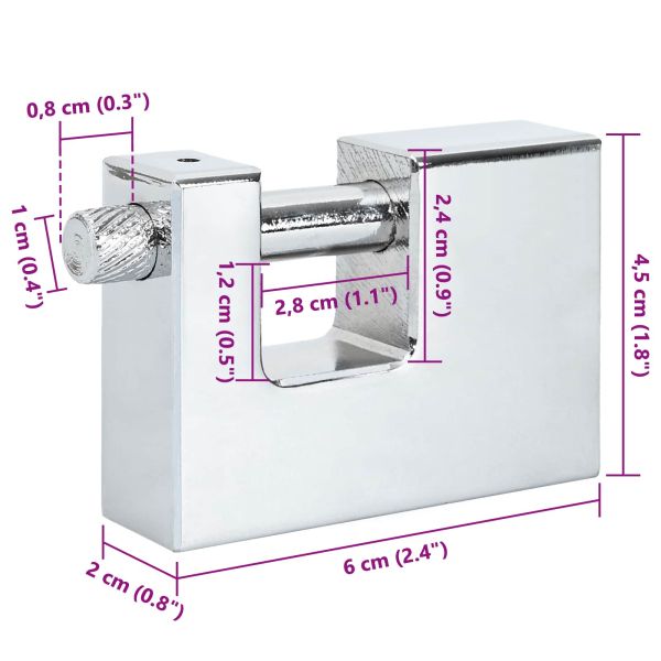 Катинар 6 pcs Сребрист 6 x 2 x 4,5 см Желязо