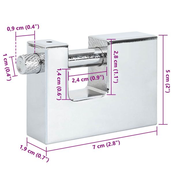 Катинар 6 pcs Сребрист 7 x 1,9 x 5 см Желязо