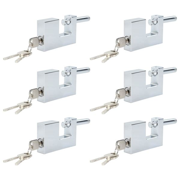 Катинар 6 pcs Сребрист 8,7 x 1,9 x 5,5 см Желязо