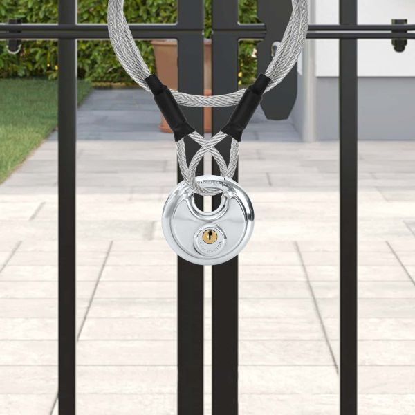 Заключващи катинари с ключове 12 pcs Сребрист 9 x 2.8 x 9 см