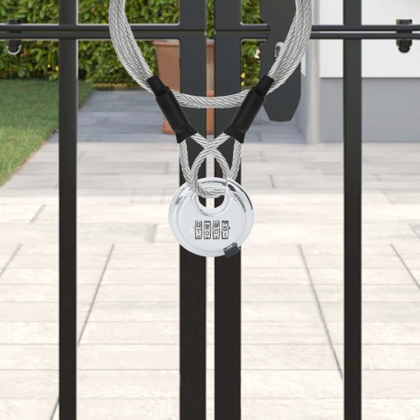 Заключващи катинари с ключове 6 pcs Сребрист 7 x 2.3 x 7 см