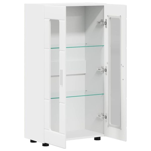 Служебен шкаф с рафт Бяло 55,5 x 29 x 100 см Инженерно дърво