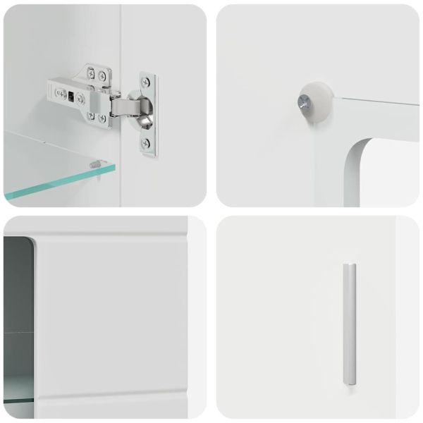 Служебен шкаф с рафт Бяло 55,5 x 29 x 100 см Инженерно дърво