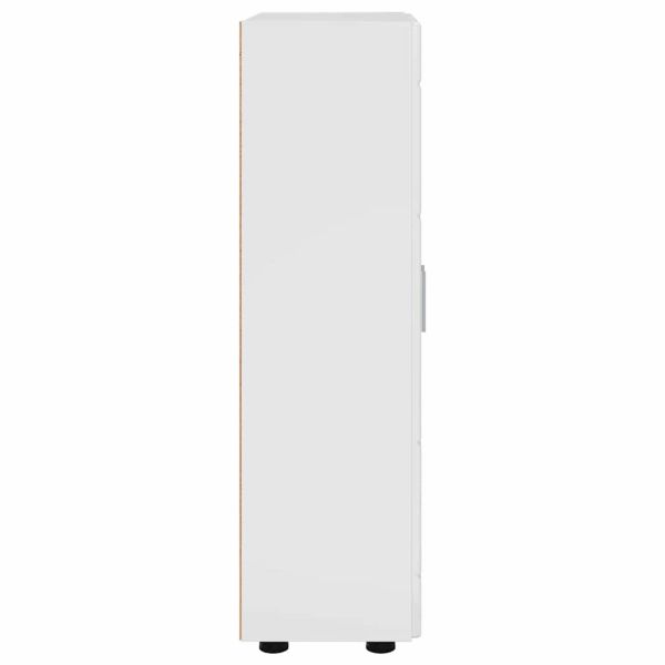 Служебен шкаф Лъскаво бяло 55,5 x 29 x 100 см Инженерно дърво