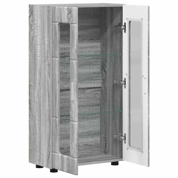 Служебен шкаф Сив Сонома 55,5 x 29 x 100 см Инженерно дърво