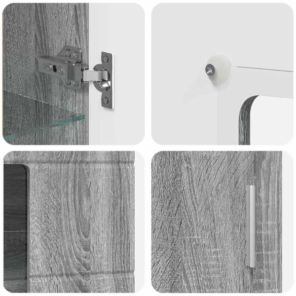 Служебен шкаф Сив Сонома 55,5 x 29 x 100 см Инженерно дърво