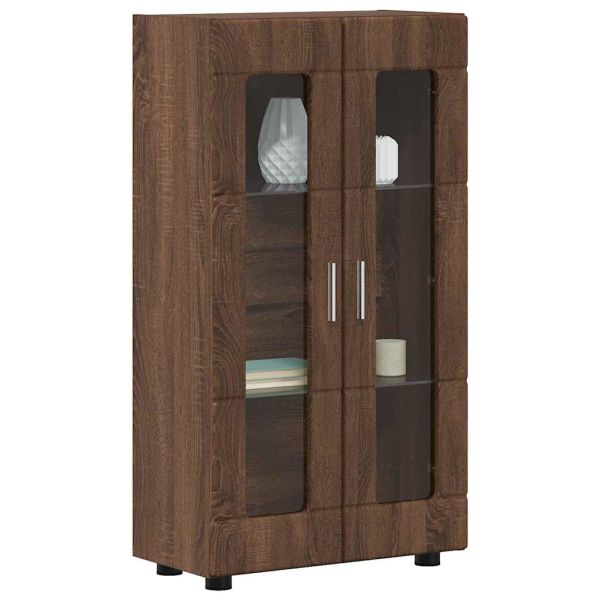 Служебен шкаф Кафяв дъб 55,5 x 29 x 100 см Инженерно дърво
