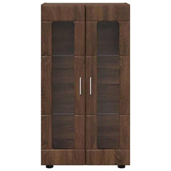 Служебен шкаф Кафяв дъб 55,5 x 29 x 100 см Инженерно дърво