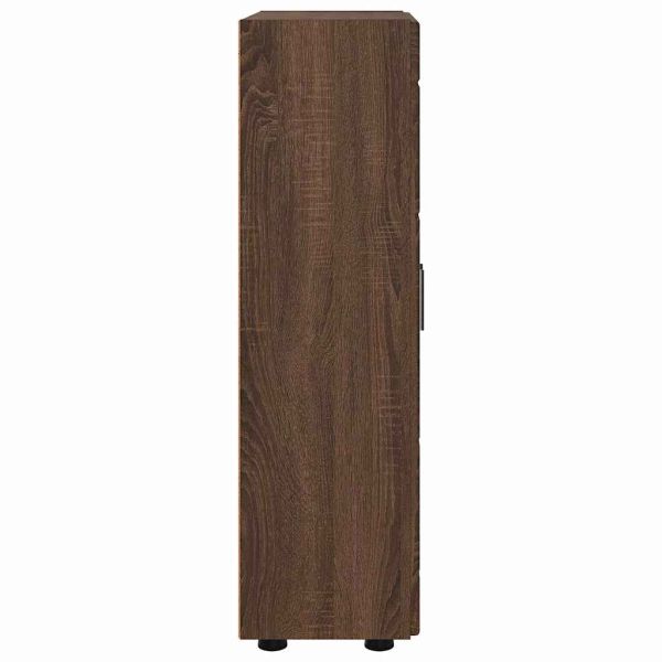 Служебен шкаф Кафяв дъб 55,5 x 29 x 100 см Инженерно дърво