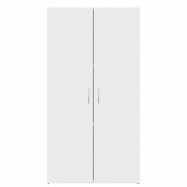 Шкаф за документи, бял, 60x32x115 см, инженерно дърво