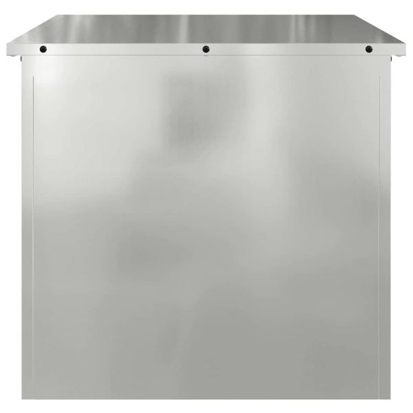 Кутия за съхранение на открито Сребрист 55 x 50,5 x 50 см