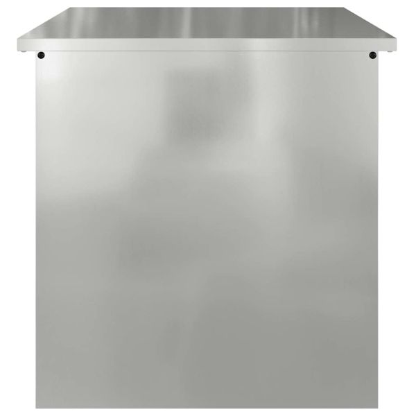 Кутия за съхранение на открито Сребрист 55 x 50,5 x 50 см