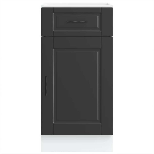 Кухненски шкаф Porto, черен, инженерно дърво