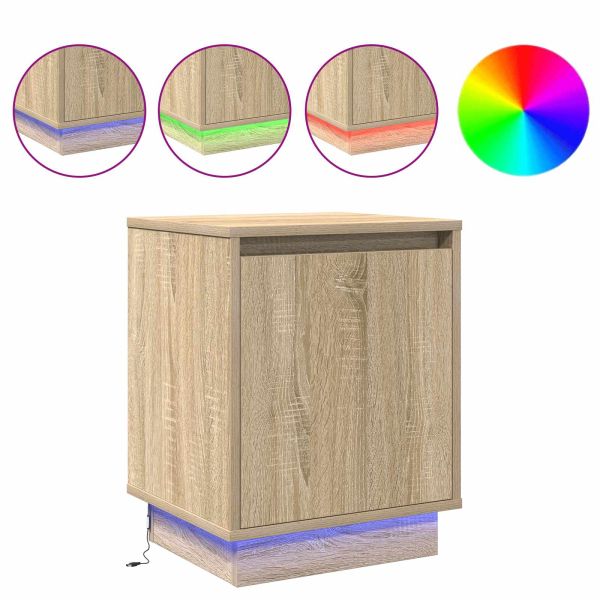 Нощен шкаф Сонома дъб 39 x 34,5 x 50 см Инженерно дърво