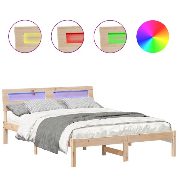 Рамка за легло Кафяво 120 x 200 cm Солидно борово дърво