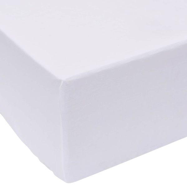 Чаршаф за легло Бяло 200 x 160 см Памук