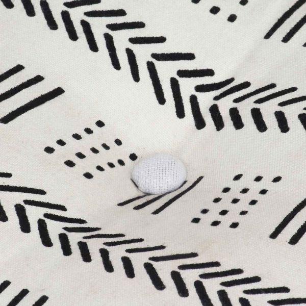 Пуфове Геометричен Сив и бял 40 x 40 x 40 cm текстил