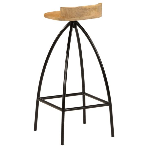 Бар табуретки, 2 бр, мангово дърво масив