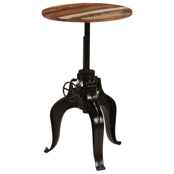 Бар маса, регенерирано дърво масив, 60х(76-110) см