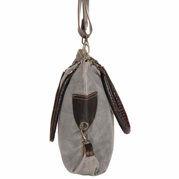 Звездна чанта Тъмен сив 63 x 41 см Платно