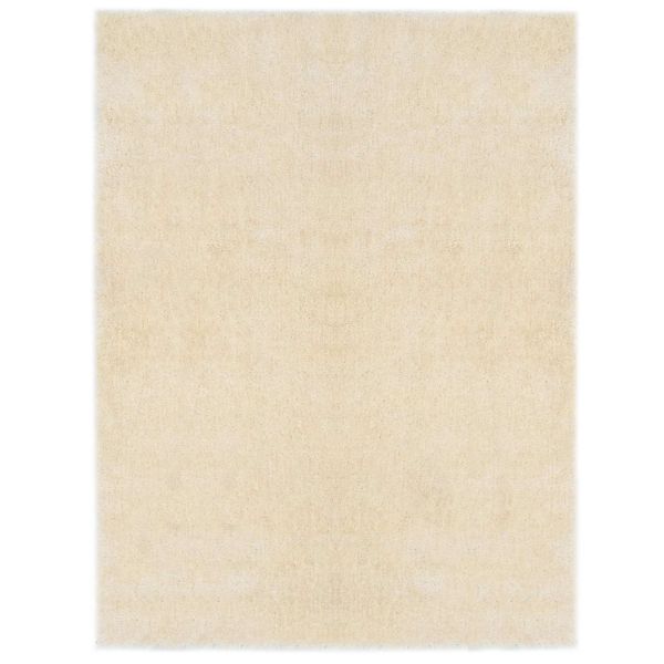 Килим за площ с дълъг косъм Крем 120 x 160 cm Полиетилен