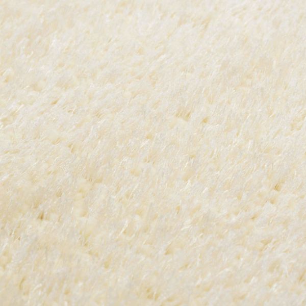 Килим за площ с дълъг косъм Крем 120 x 160 cm Полиетилен