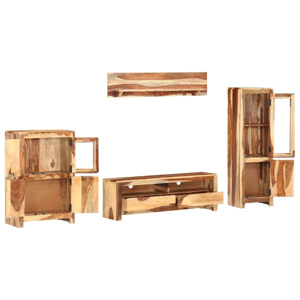 Комплект телевизионни стойки Кафяво 120 x 30 x 39 см Дърво