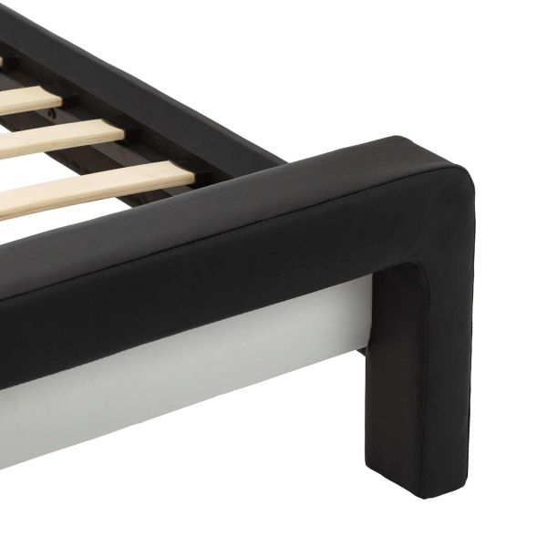 Рамка за легло с таблото Черно 218 x 132 x 86.5 см Изкуствена