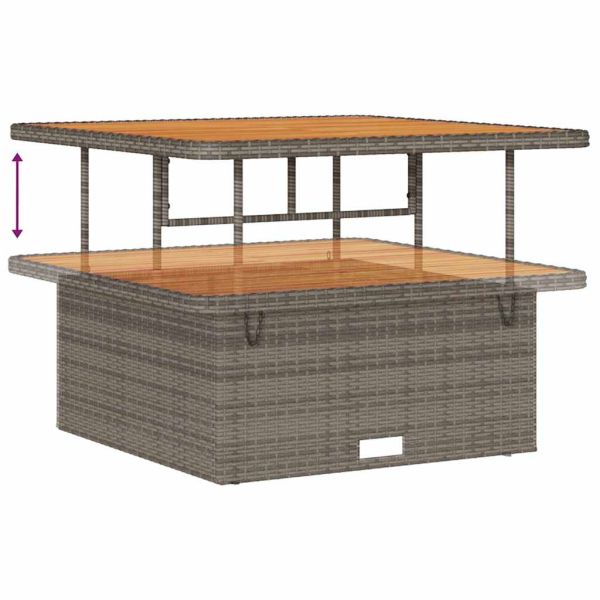 Градински Софа Комплект с възглавница 9 pcs Сив полиратан