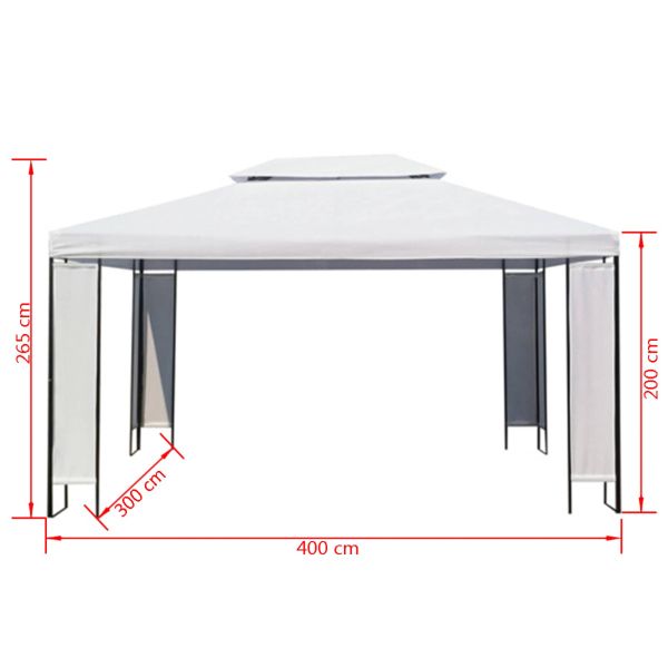 Балдахини Бяло 3 x 4 x 2.73 м текстил