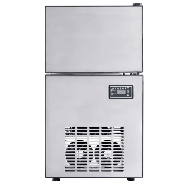 Уред за ледени кубчета с врата Сребрист 43 x 40 x 71 см