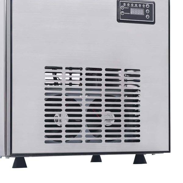 Уред за ледени кубчета с врата Сребрист 43 x 40 x 71 см