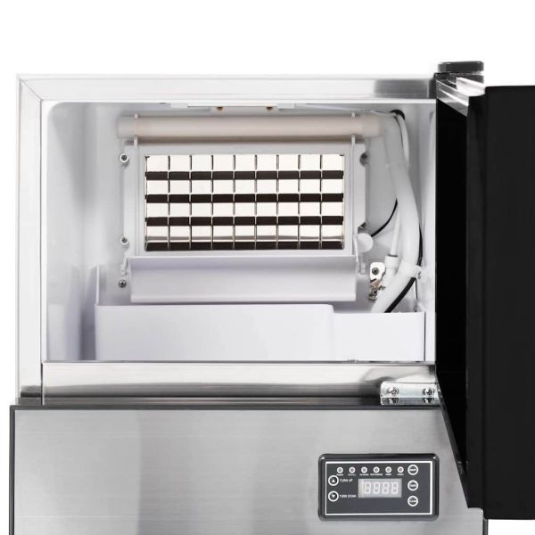 Уред за ледени кубчета с врата Сребрист 43 x 40 x 71 см