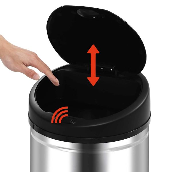 Кошчета за отпадъци Черно Неръждаема стомана