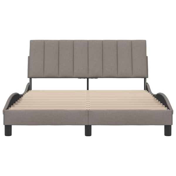 Рамка за легло без матрак Hanko, таупе, 120x200 см, плат
