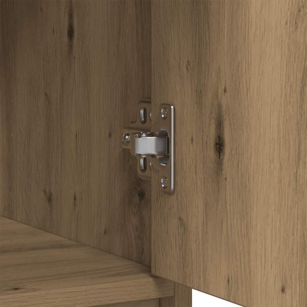 Бюфет с чекмеджета и вратички, дъб артизан, 70,5x34x74,5 см