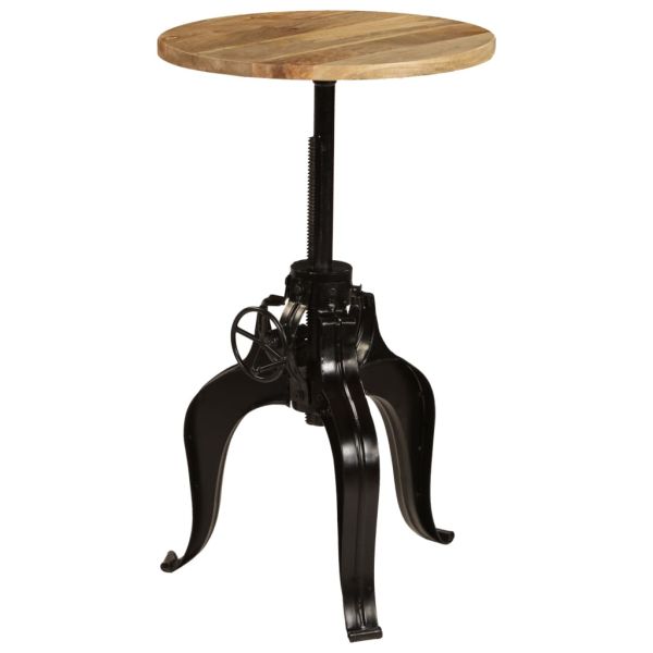 Бар маса, мангово дърво масив, 60x(76-110) см