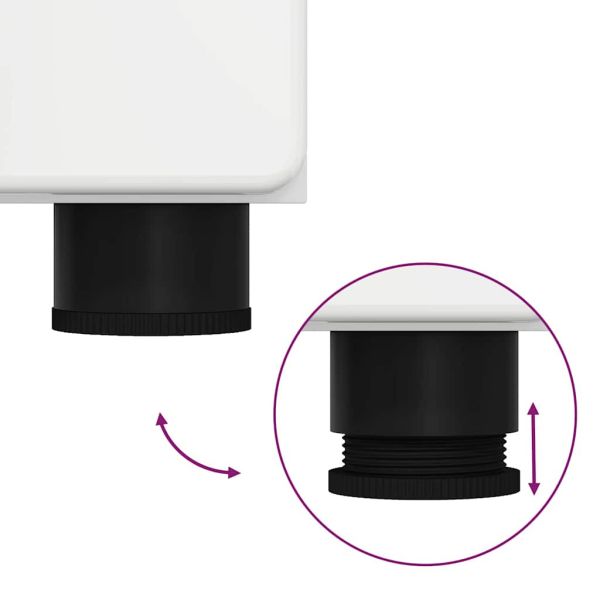 Висок шкаф с рафт Лъскаво бяло 60 x 35 x 182 см Инженерно дърво