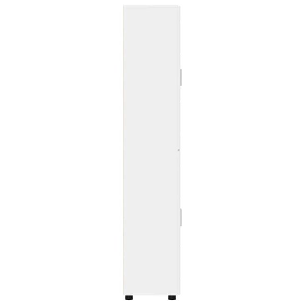 Висок шкаф с рафт с врата Бяло 60 x 35 x 182 см Инженерно дърво