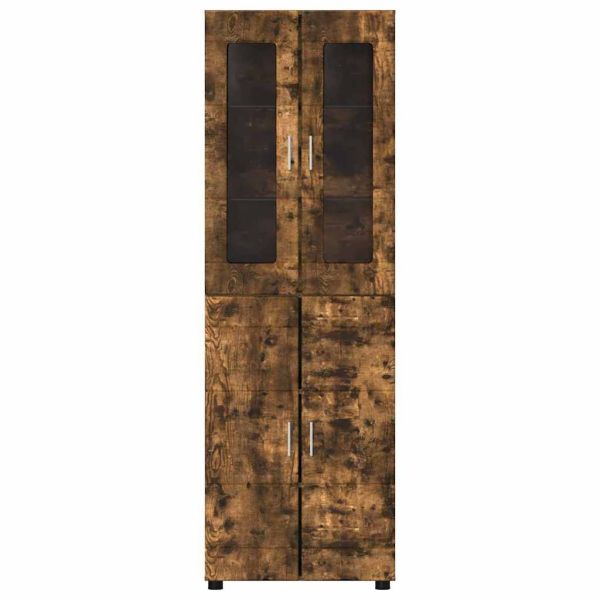 Висок шкаф с рафт Димян дъб 60 x 35 x 182 см Инженерно дърво