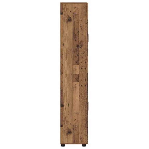 Висок шкаф с рафт Старо дърво 60 x 35 x 182 см Инженерно дърво