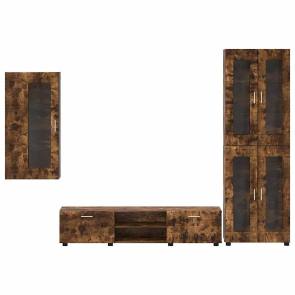 Комплект ТВ шкаф с чекмедже с рафт Димян дъб Инженерно дърво