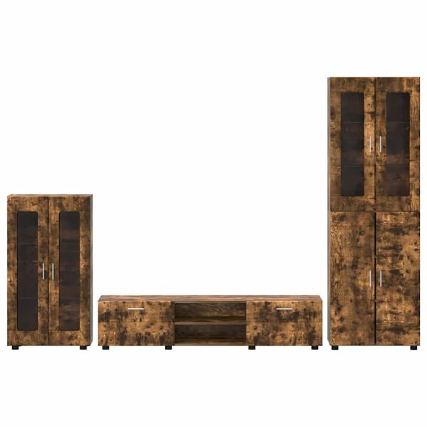 Комплект ТВ шкаф с чекмедже с рафт Димян дъб Инженерно дърво