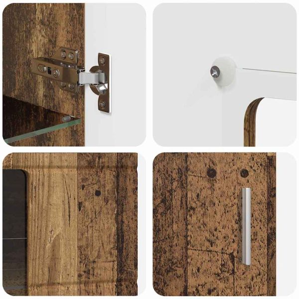 Комплект ТВ шкаф с чекмедже с рафт Старо дърво Инженерно дърво