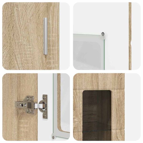 Комплект ТВ шкаф с чекмедже с рафт Сонома дъб Инженерно дърво