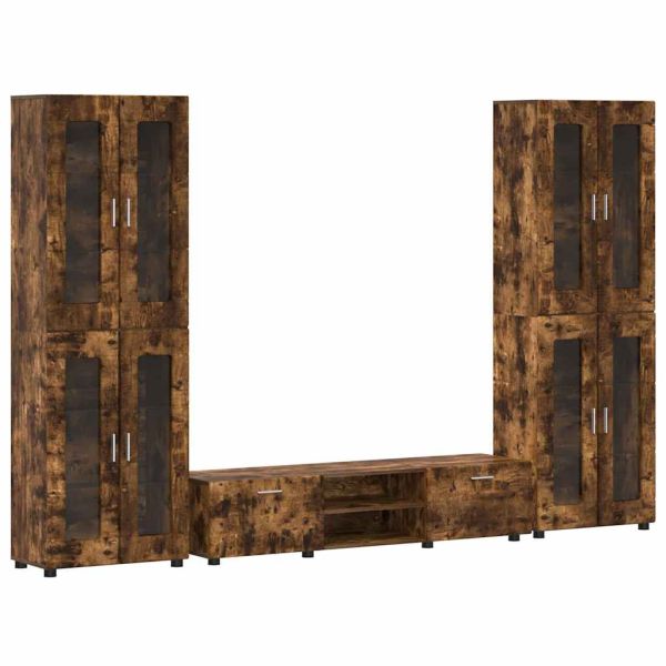 Комплект ТВ шкаф с чекмедже с рафт Димян дъб Инженерно дърво