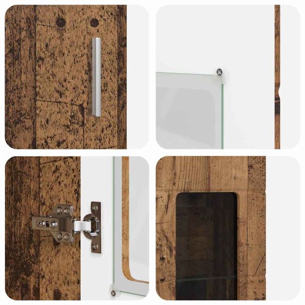 Комплект ТВ шкаф с чекмедже с рафт Старо дърво Инженерно дърво