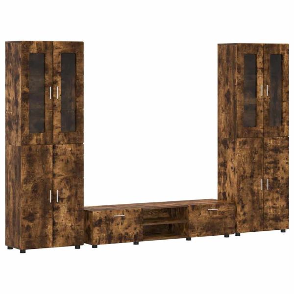 Комплект ТВ шкаф с чекмедже с рафт Димян дъб Инженерно дърво